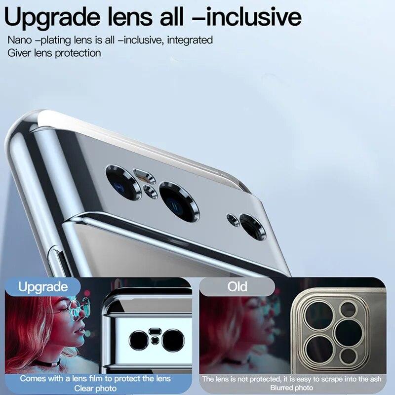 Electroplated Transparent Magnetic Phone Case For Google Pixel 8 Pro Magsafe Wireless Charging Soft Tpu Back Cover