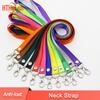1PCS Colorful Safety Hanging Neck Strap Anti-lost Lanyard Universal Rope For Mobile Phone ID Name Badge Holder Keys Metal Ring