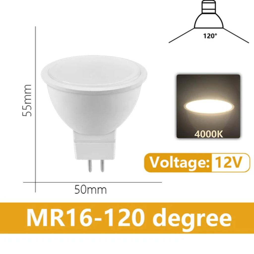 New High-Quality Superbright Low Voltage MR16 LED Spotlight - Pack of 4-20, Energy-Efficient Stoning Replacement for 20W-50W Hal