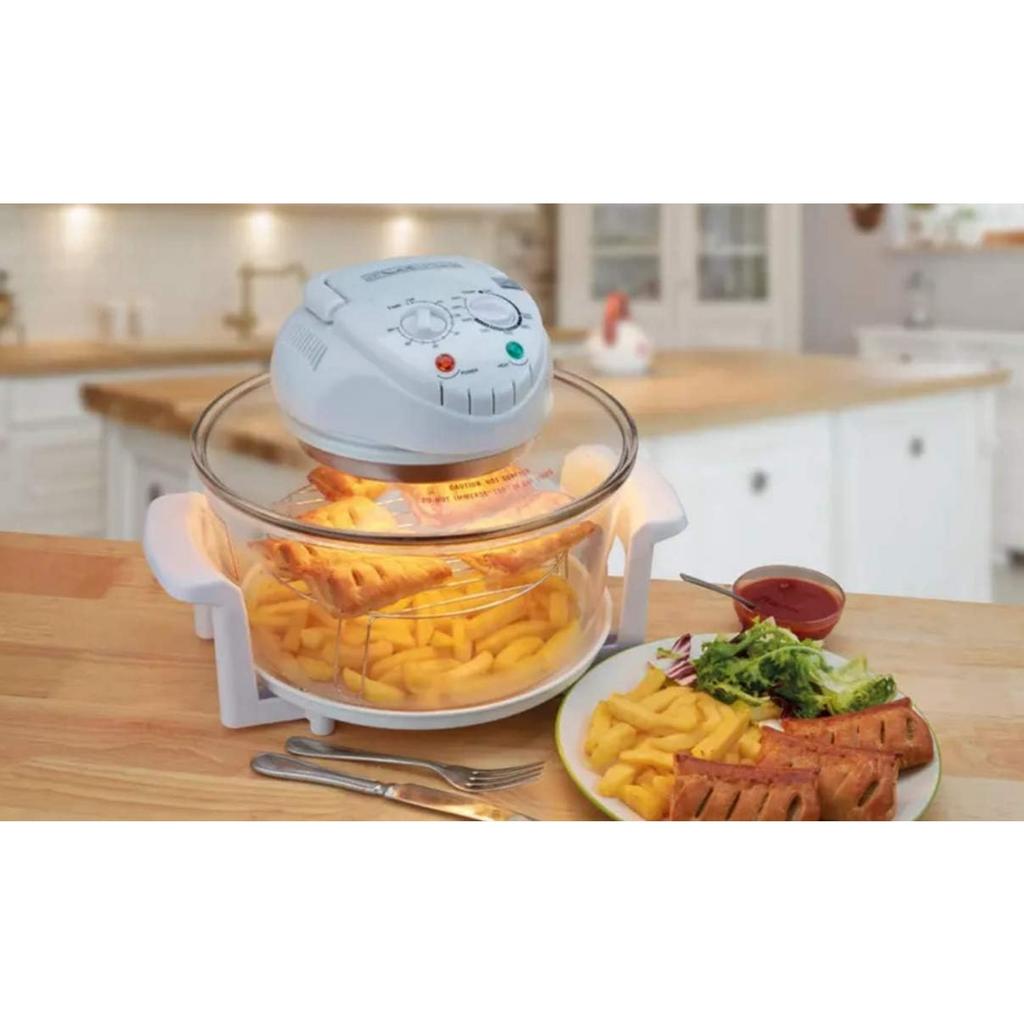 Electric Air Fryer Turbo Convection Oven Roaster Steamer,Halogen Oven Countertop Great for French Fries & Chips