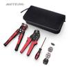 METERK Professional 4 In 1 Wire Crimpers Engineering Ratcheting Terminal Crimping Pliers Bootlace