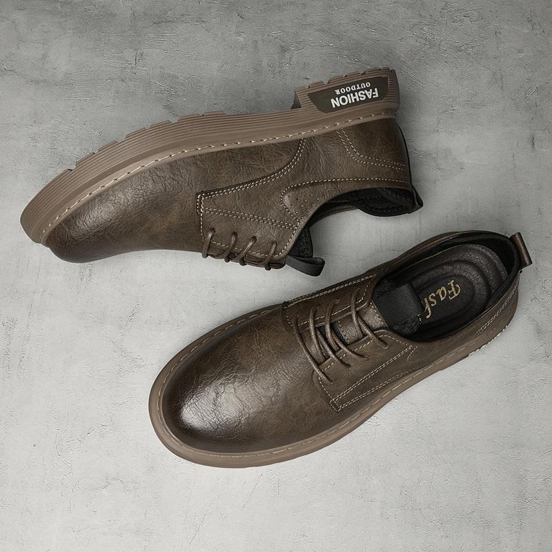 New Arrival Genuine Leather Mens Shoes Classic Casual Men Leather Boots Retro Style Brand  Male Ankle Boots Comfy Business Shoes