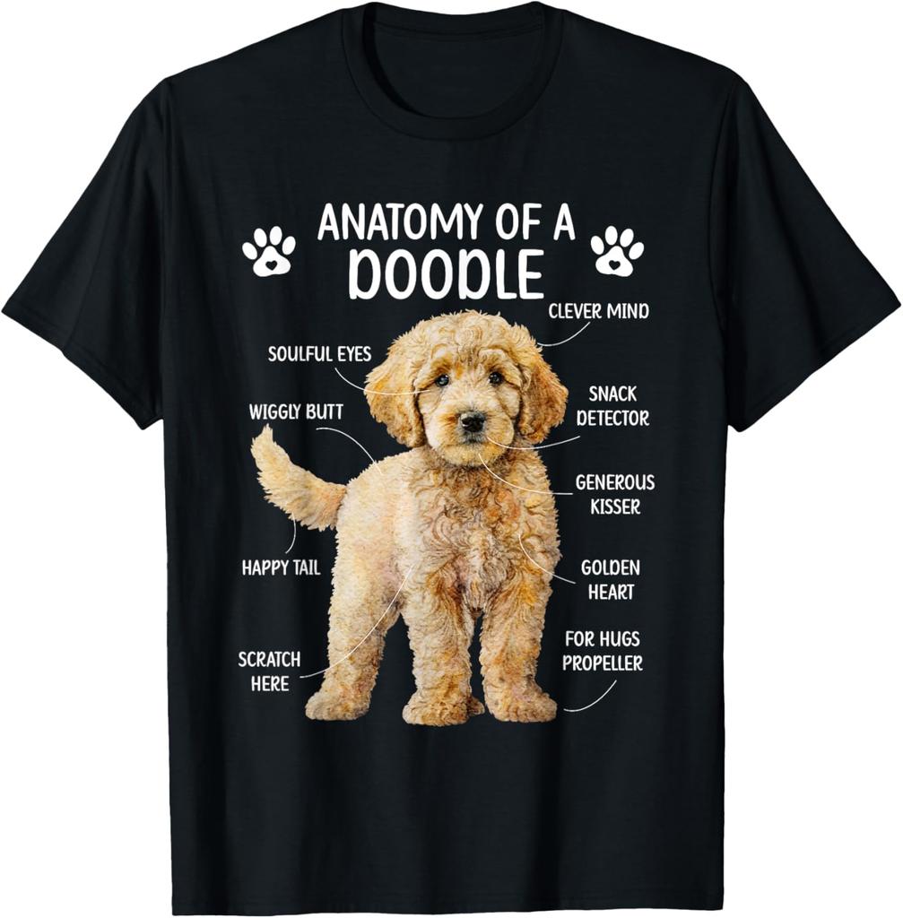 Anatomy of A Doodle Dog Doodle Owner Goldendoodle Mom T-Shirt Unisex Summer Streetwear Tops Graphic T Shirts Camisetas