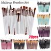 20pcs/set Makeup Brushes Set Cosmetic Eye Shadow Foundation Blush Powder Eyeliner Lip Blending Brush Beauty Makeup Tools
