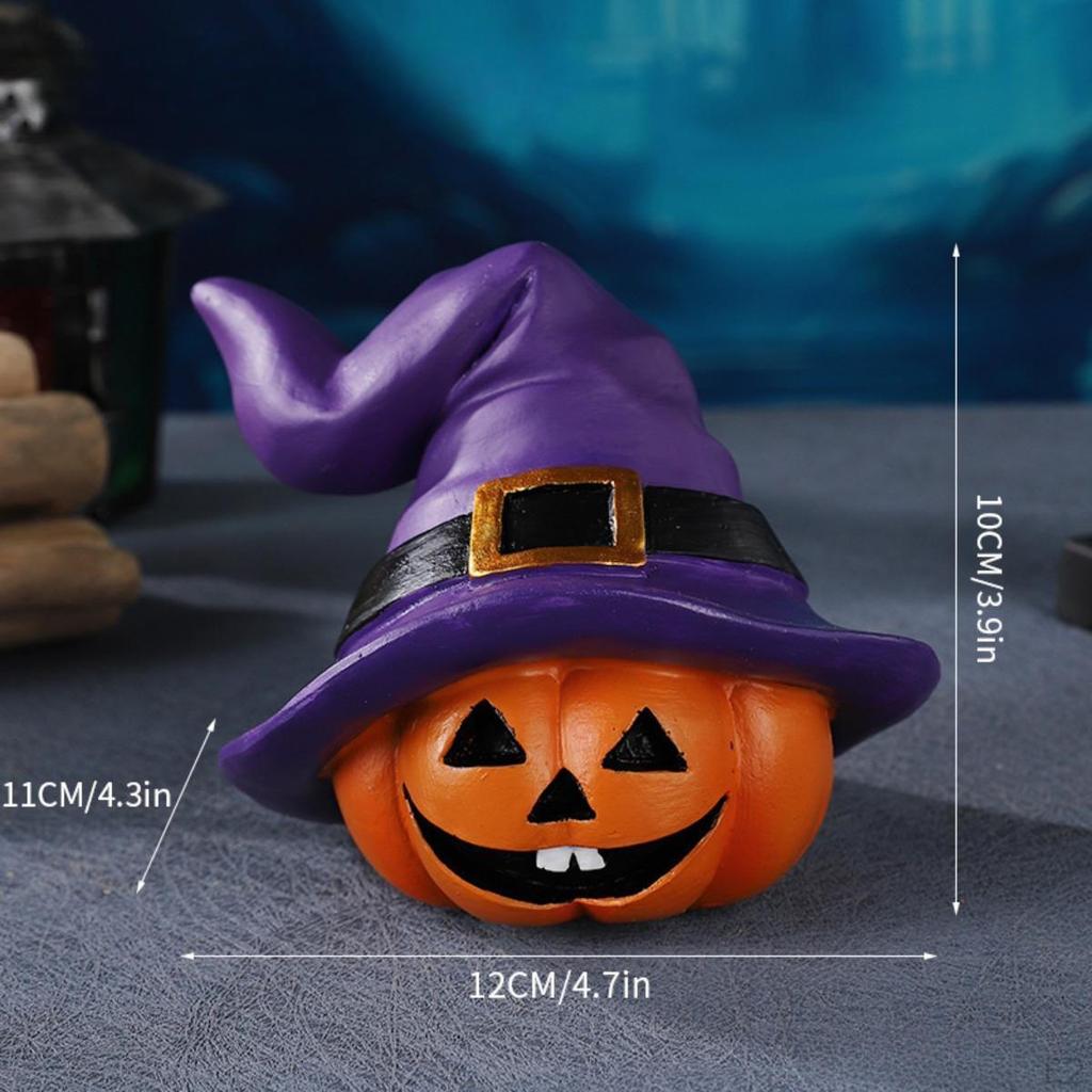 Resin Sculpture Craft Halloween Pumpkin Decoration for Shelf Table Landscape