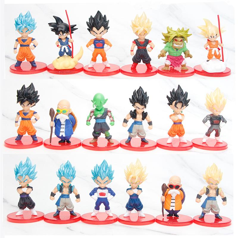 Figures Dragon Ball Childhood Goku Super Saiyan Pvc Model Toys Car Display