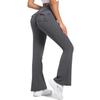 Auroth High Waist Flare Pants With Porckets Stretchy Women Trousers Solid Wide Leg Pants Fitness Yoga Leggings