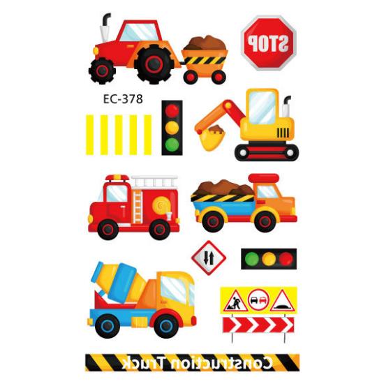 1pcs Fake Tattoo Stickers Cartoon Car Temporary Tattoo Kids Children Hands Arm DIY Body Art Temporary Tattoo Sticker