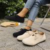 Large Size Single Shoes Women's Spring and Autumn New Fashion Round Head Lace-up Suede Outer Wear Single Shoes