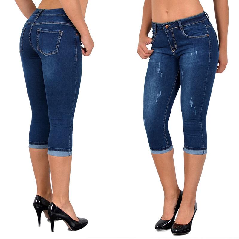 Women Jeans High Waist Jeans High Elastic Plus Size Stretch Jeans Washed Denim Skinny Pencil Pants