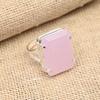 Pink Chalcedony Gemstone Handmade Jewelry 925 Sterling Silver Lavish Ring For Her