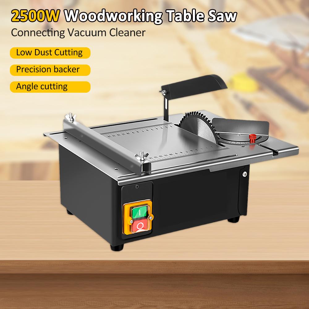 2500W 340mm*280mm Woodworking Decoration Table Saw Newly Upgraded Stainless Steel Table Top with