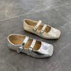 Autumn New Year 2025 French Flat Bottom Shallow Mouth Fashion Foreign Style Absolute Sub-belt Versatile Mary Jane Shoes Ladies