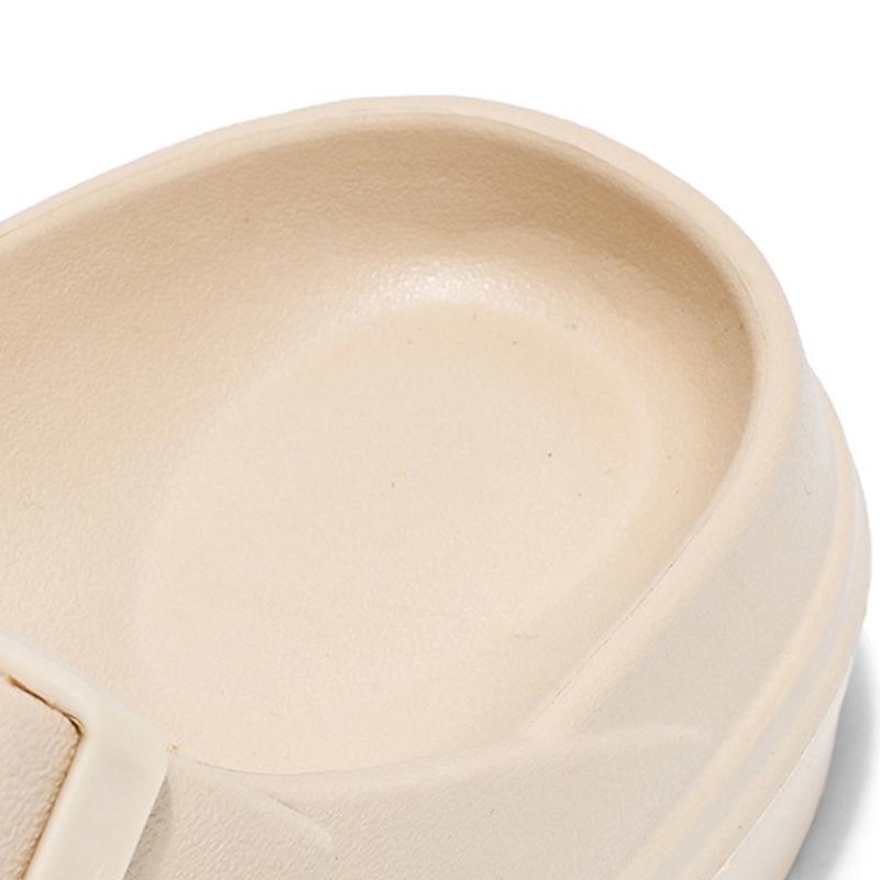 Fashion Kidmi New Summer Platform Women's Slippers Outdoor Double Buckle Embellished Sandals Non-slip Breathable Soft-soled Beach Shoes