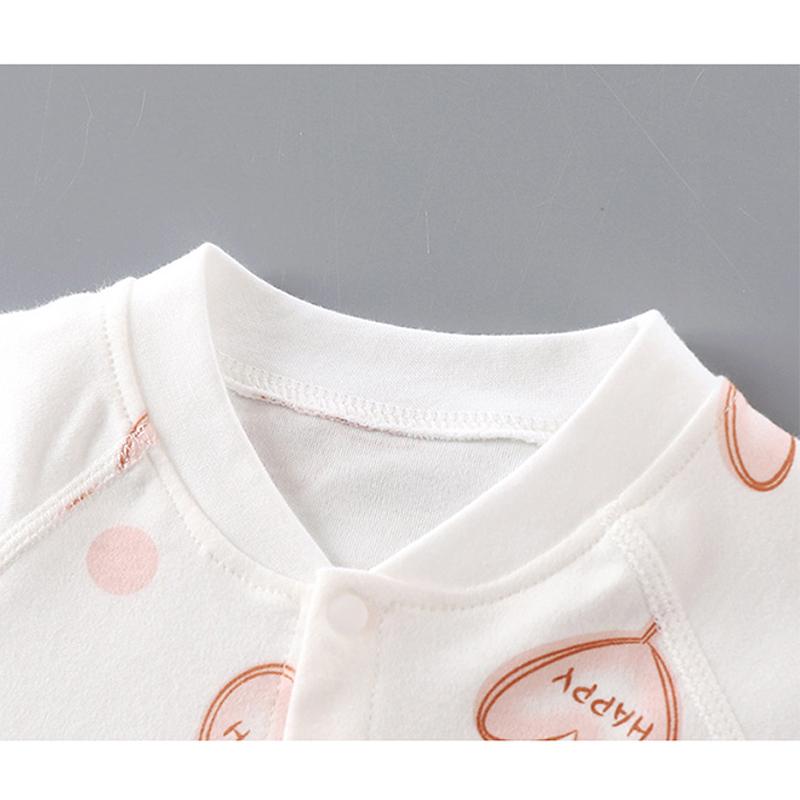 KIDDIEZOOM Baby Boy Girl Long Sleeved Spring and Autumn Baby Onesies 100%cotton Baby Crawling Clothes, Boneless Single Breasted Clothes