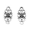 20pcs Flower Connector Charms Jewelry Components Accessories Antique Silver Color Zinc Alloy 16X8mm