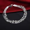925 Sterling Silver Bracelets Snake Chain Round Beads for Women Retro Wedding Party Wild Christmas Gifts Fashion Jewelry