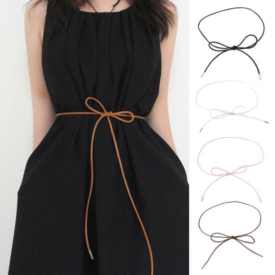 Imitation Leather Belt Lace-up Decorative Waistband Dress Shirt Tops Belt Versatile Fashion Accessory