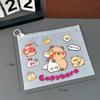 Cute Cartoon Capybara Transparent File Bag Students Information Bag Large-Capacity Test Paper Storage Bag Stationery Bag