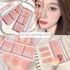 Three Color Pearl Fine Flash Blush Eyeshadow Palette Natural Highlight Brightening and Contouring One Plate Rouge Tray Lasting Setting Women's Makeup