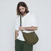 HALF CIRCLE BIG CROSS BAG (KHAKI), CB2211605-7000025284