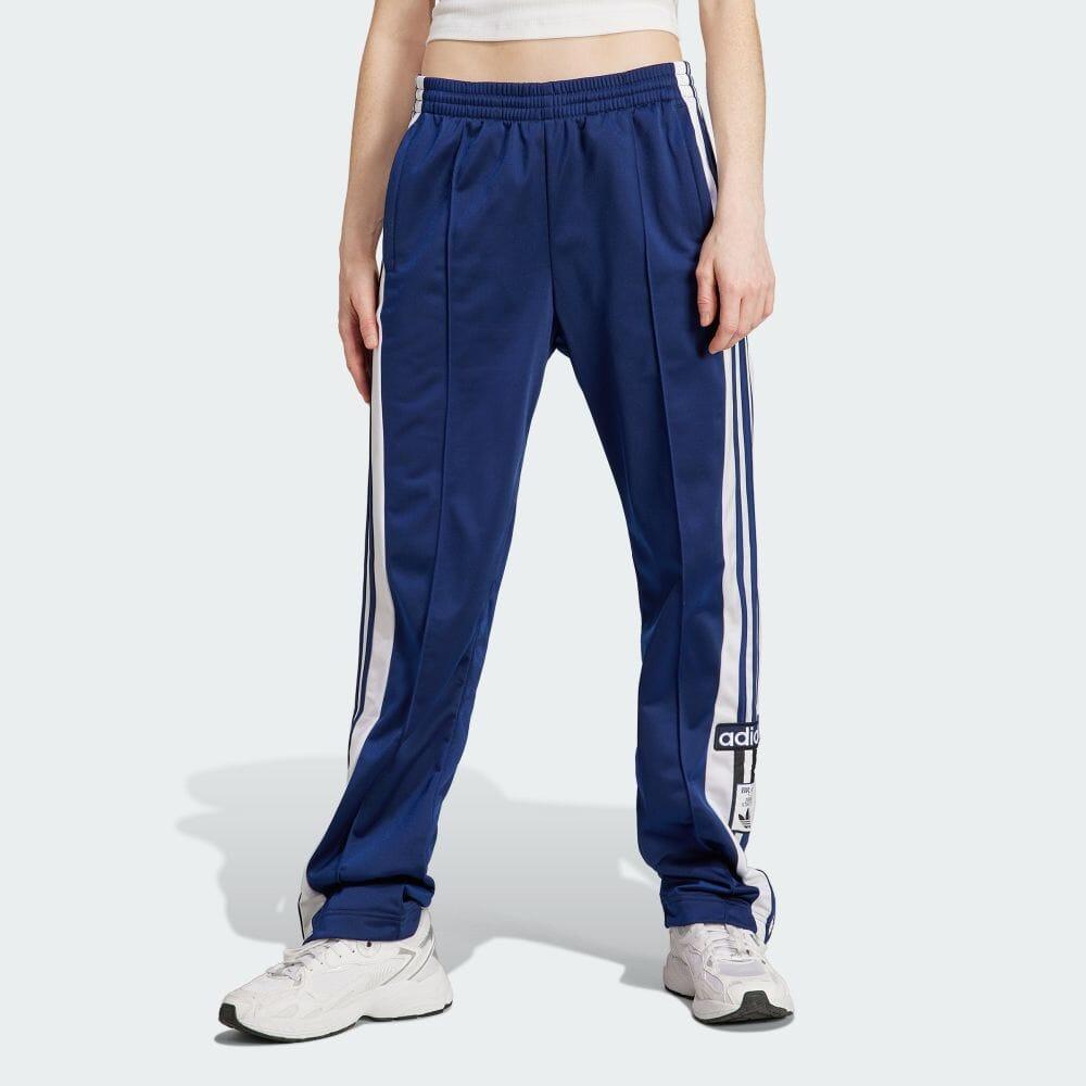 Adidas Originals Striped Logo Print Sweatpants Women Bottoms Deep-Blue IK3853