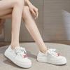 Leather Little White Shoes Women's Spring New Big Head Bread Shoes Versatile Thick Sole Height-increasing Sports and Leisure Board Shoes