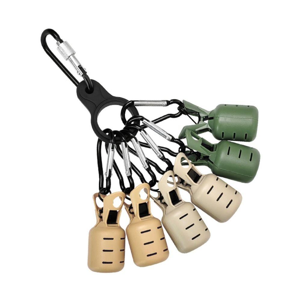 6pcs/set Lure Egi Hook Cover Protector with Carabiner Fishing Hooks Cover  Sea Fishing