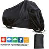 Black Motorcycle Cover - 170T/190T/210D, Sunscreen, Rainproof, Dustproof