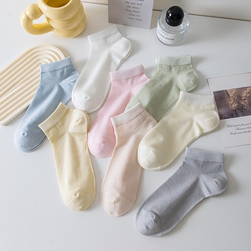 5 Pairs of Mulberry Silk Socks Women's Summer Thin Socks Sweat Absorbent Breathable Anti-pilling Anti-odour Antibacterial Boneless Socks