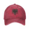 Custom Cotton Albanian Eagle Crest Baseball Cap for Unisex Women Adjustable Proud of Albania Dad Hat Streetwear