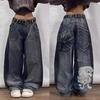 Y2K American New Retro Street Hip-hop Loose Jeans Female Harajuku High Waist Wide Leg Pants Gothic Wide Pants Street Pants