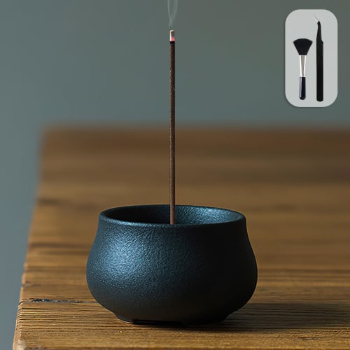 GOKEI Incense Burner, Japanese-Style Ceramic Incense Holder, Aromatherapy Incense Burner, for Buddhist Altars, Incense Holder, Incense Burner, Incense