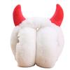 Ear Muffs for Womens Cute Lolipop Pattern Ear Muffs Winter Ear Warmers With Horns Faux Fur Adjustable Foldable