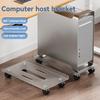 Transparent Computer Host Bracket Chassis Mobile Heightened Base with Lights with Wheels Cooling Storage Racks Desktop