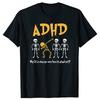 ADHD Awareness Skeleton Graphic T Shirts Why Fit In When You Were Born Tops Clothing T-shirt Men's Retro Oversized Cotton Tshirt