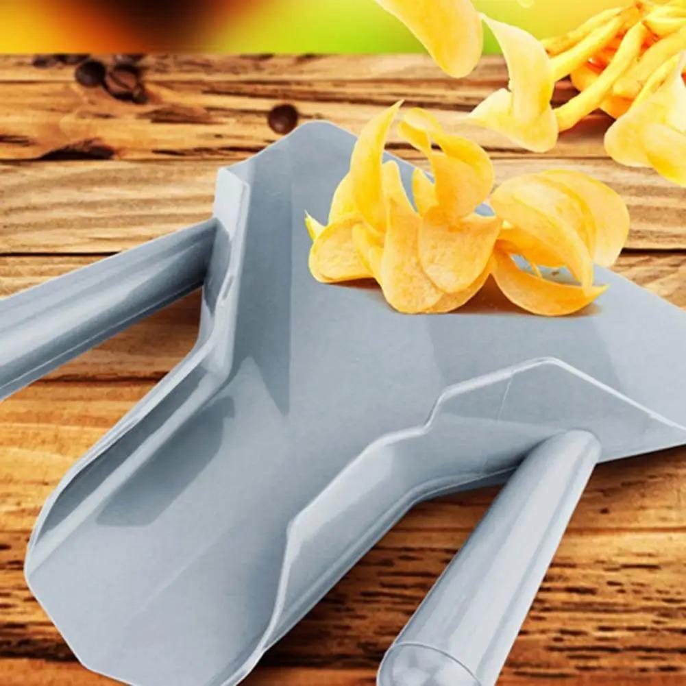 Portable Kitchen Multifunctional French Fry Shovel Chip Scoop Hygienic Burrs-free French Fries Shovel for Home Kitchen Gadget