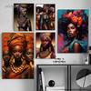 Beautiful African Woman Posters and Prints Canvas Painting Portrait Wall Art Pictures for Living Room Home Decoration No Frame