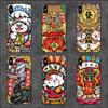 Elements of Chinese Style Lucky Money Cat Phone Case For iPhone 11 12 Mini 13 Pro XS Max X 8 7 6s Plus 5 SE XR Shell