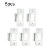 5/10pc Standard Tubular Latch Door Safety Guard Latch Replacement Striker Plate Nickel Plated Bathroom Lock Accessories