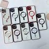 Applicable To IPhone 15 Electroplated CD Pattern Fine Hole Mobile Phone Case Apple 14 with Lens Film Magsaf Magnetic Protective Case