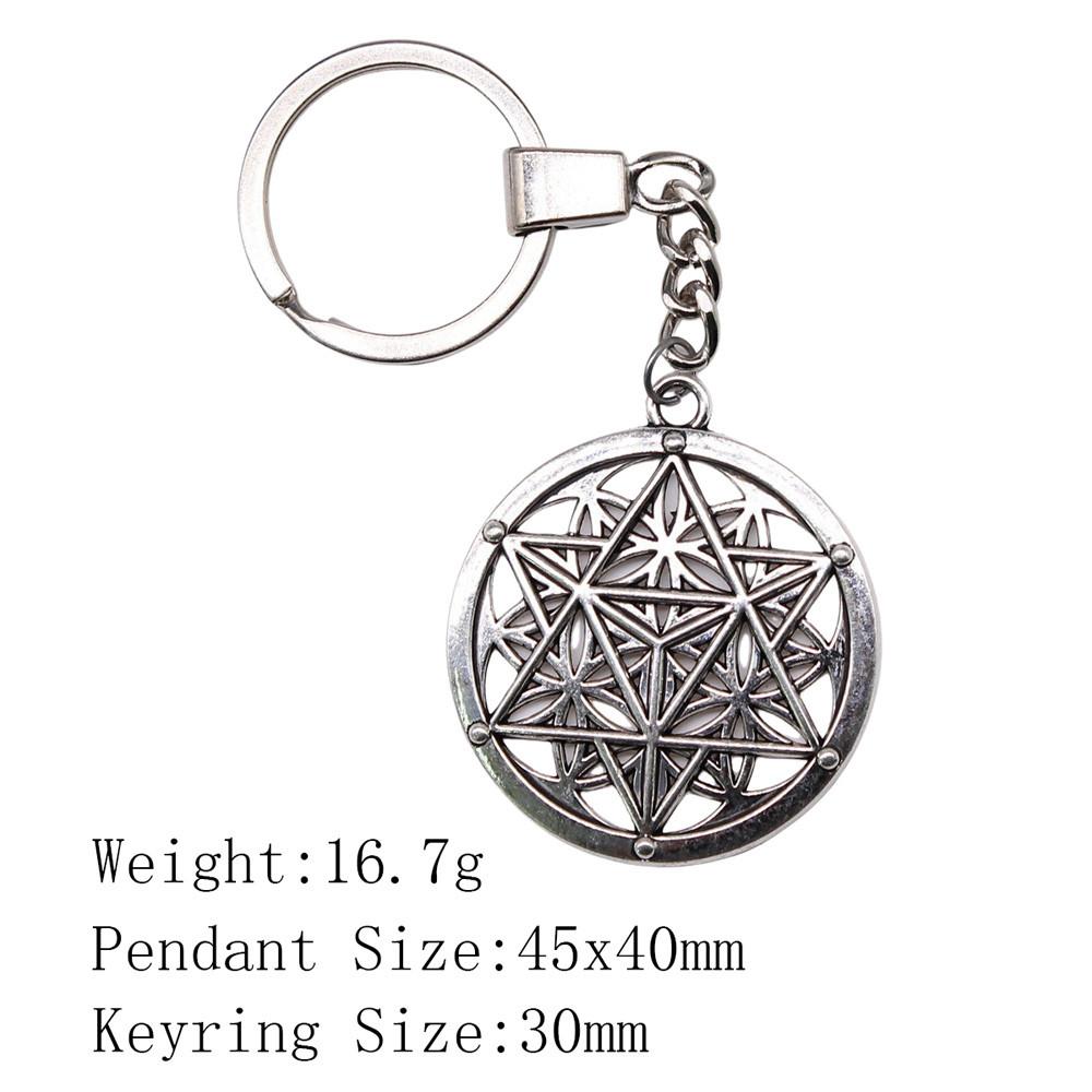 Valentine's Day Car Key Ring The Flower Of Life Keychains Backpack Key Chain For Car
