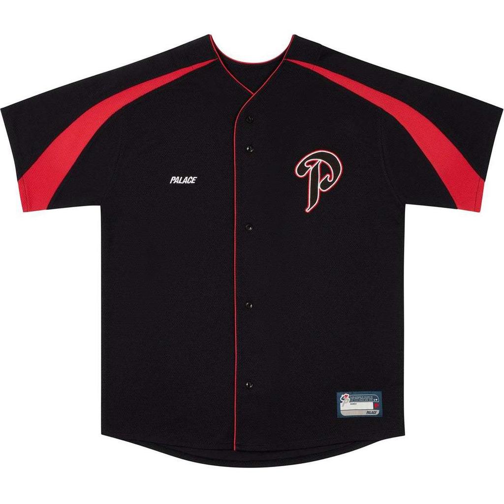 Palace P Paseball Jersey Black Unisex Tops P27ES022
