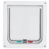 Cat Lock Security Flap Door Cat Flip Door Plastic Small Pet Gate Household Pet SuppliesWhite M