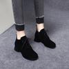 Women's Boots Autumn and Winter New Lace-up Black Martin Boots Straps Matte Sheepskin Round Head Side Zipper Short Boots