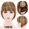 Fringe Bangs Synthetic Hair Extensions Clip In Bangs 6 Inch Short Straight Hairpiece Front Neat Bang Two Side Blonde