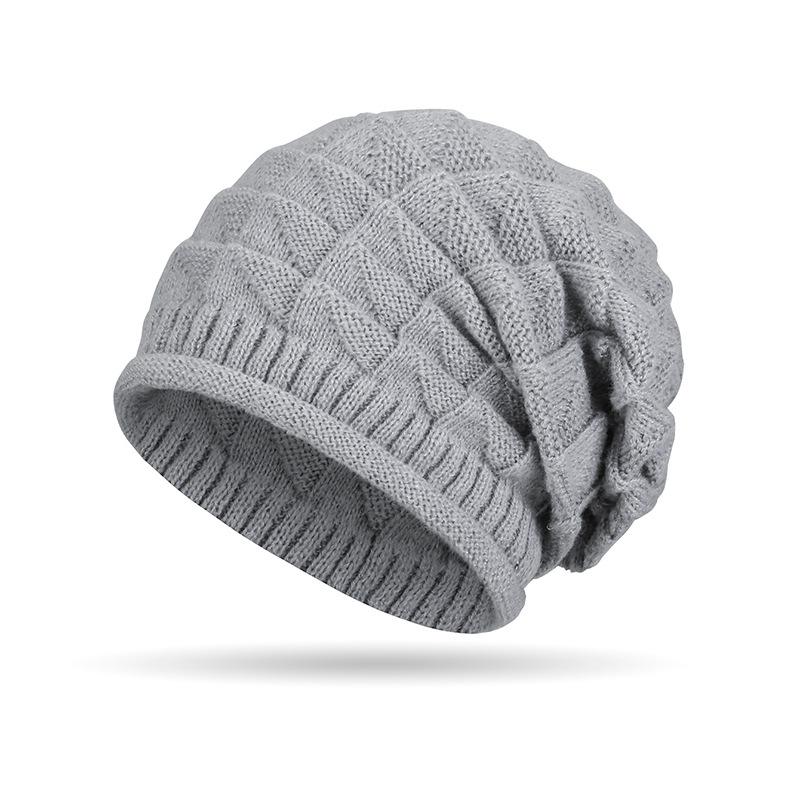 Street Pleated Pile Hat Long Stretch Woolen Hat Fashionable and Versatile Ear-protecting Cold Hat