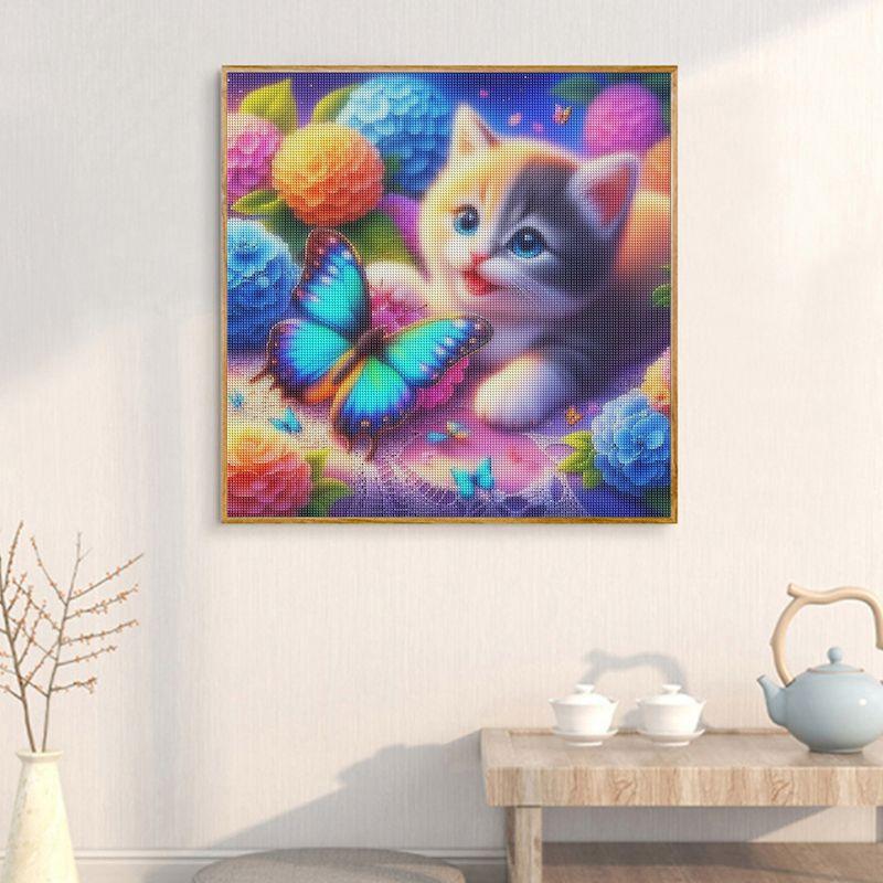 Full Diamond Embroidery Cat Animal New 2024 Painting Butterfly Cross Stitch Kits Cartoon Mosaic Flower Handmade Gift