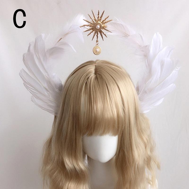 1 комплект Halo Crown Angel Feather Wings головной убор Halo Goddess головной убор KC головной убор аксессуары для головных уборов Готическая Лолита