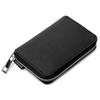 [Register] Men's Bifold Mini Wallet with Box-Shaped Coin Purse and Zipper, Saffiano, Black, Free Size